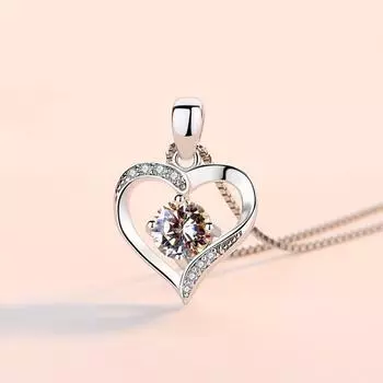 Ожерелье Love Heart для женщин, модный темперамент, подвеска в виде персикового сердца, цепочка на ключицу, цепочка на шею