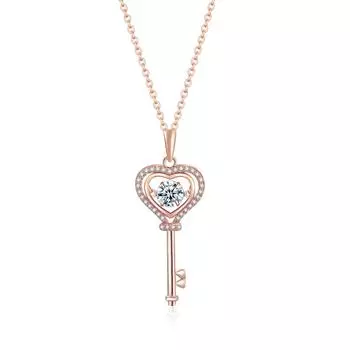 Ожерелье Love Key из стерлингового серебра S925, легкий роскошный дизайн, простое нишевое новое модное универсальное украшение 925