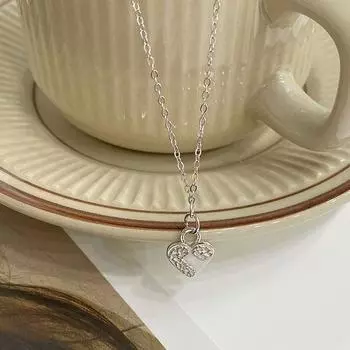 Ожерелье Love Leaf Lotus, легкая роскошь, высокое качество, цепочка для ключицы в форме сердца, текстура и элегантность