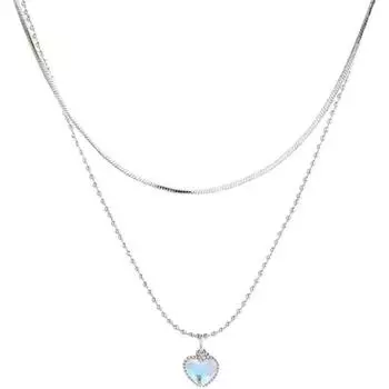 Ожерелье Love Moonlight Stone для женщин, японская и корейская мода, ниша, индивидуальность, свежий стиль, простая и универсальная цепочка на ключицу