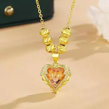 Ожерелье Love Ocean Heart для женщин, легкая, роскошная, Baita Temperament Love, модная цепочка с бусинами на удачу и бриллиантами на ключицу