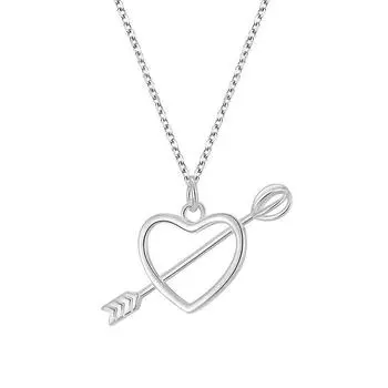 Ожерелье Love S999 из полного серебра для женщин, легкий роскошный стиль, маленький и популярный дизайн, цепочка для пирсинга с одной стрелой, чистое серебро для женщин Adjustable size серебряный