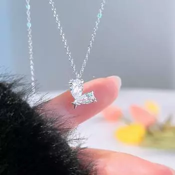 Ожерелье Love Женское Минималистичное Темпераментное Нишевое Дизайн Звезда Цирконий Сердце Ключица Цепочка Из Нержавеющей Стали