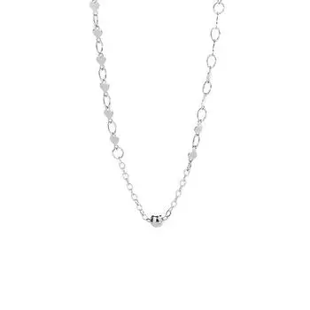 Ожерелье Love, женственность, простая личность, универсальный и щедрый короткий стиль, сияющее ожерелье Galaxy Plain Chain в форме сердца Tide Copper