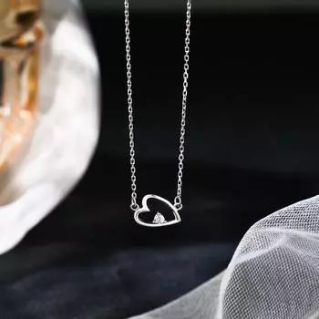 Ожерелье Love Zircon, элегантное и элегантное для маленьких, высокого класса, женственная цепочка на ключицу, легкий роскошный подарок, универсальный