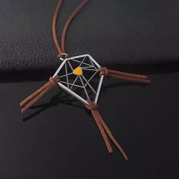 Ожерелье «Ловец снов» игры Death Stranding, подвеска «Ловец снов» Сэма, кожаная цепочка, ожерелье для женщин и мужчин, амулет, ювелирное изделие, подарок