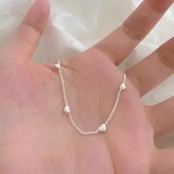 Ожерелье «Любовь», универсальное и милое, милое и свежее, маленькое и популярное, цепочка на ключицу ручной работы