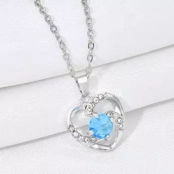 Ожерелье Любовь Женское Премиум Легкая Роскошь Простое Инкрустированное Цирконом Подвеска Вечное Сердце Подарок на День Святого Валентина