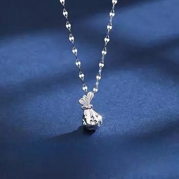 Ожерелье Lucky Bag Niche Design S999 чистое серебро ключичная цепочка для женщин