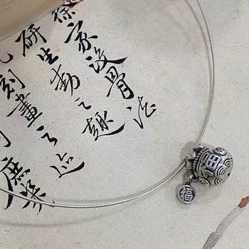 Ожерелье Lucky Bag, новый китайский стиль, винтажная цепочка для воротника, новый стиль