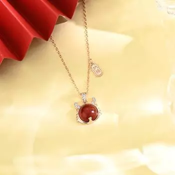 Ожерелье Lucky Dragon Light Luxury Senior Lucky Clavicle Chain Female