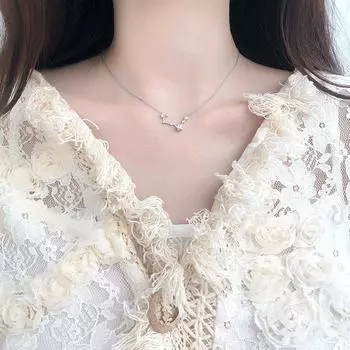 Ожерелье Lucky Seven Star с цепочкой Clampsia, универсальное женское, свежий стиль, японская роскошь