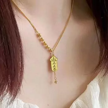 Ожерелье Lucky Sign для женщин с универсальным легким роскошным нишевым дизайном, модная цепочка на ключицу высокого класса