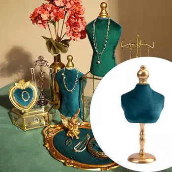 Ожерелье Манекен Держатель Современный Бархатный Дисплей Ювелирных Изделий Подставка Под Бюст Стабильная Цепь