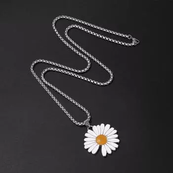 Ожерелье Маргаритка Подсолнух Pmo Хризантема Gd Молния Маленький кулон Маргаритка Мужской и женский кулон Ювелирное ожерелье