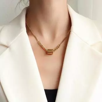 Ожерелье Marka Side Chain Drip Temperament Wind Clavicle Hip Hop из титановой стали P1010