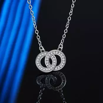 Ожерелье Меньшинство Легкомысленный Роскошь Темперамент Женский Цепочка на ключицу Двойное Звено Соединенный Набор Цепочка День Святого Валентина