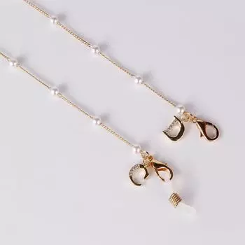 Ожерелье Металлический Держатель Маски Ремешок Шнурок для Очков для Чтения Цепочки для Очков Жемчуг Цепочка для Солнцезащитных Очков G