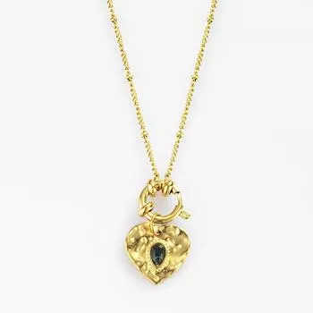 Ожерелье Mihmily из натурального камня в виде персикового сердца, простой стиль во французском ретро золотой