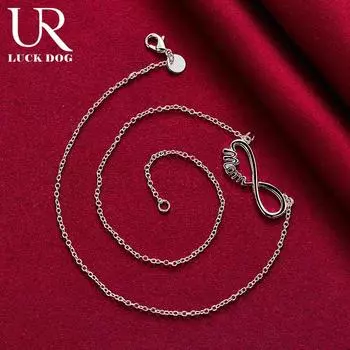 Ожерелье MoM из стерлингового серебра 925 пробы, восьмиугольное, модные свадебные украшения 45CM