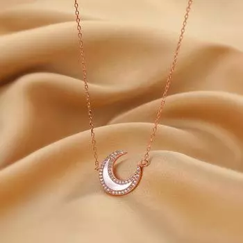 Ожерелье Moon Light Luxury Niche Design Ожерелье Новогодняя женская цепочка на ключицу