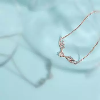 Ожерелье Mori Elk Qixi на День святого Валентина, подарок девушке из рогов оленя, рождественское ожерелье Road You