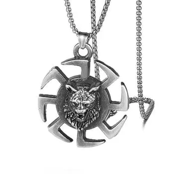 Ожерелье Мужское Корейское Модное Мужское Ожерелье Ветряное Колесо Студенческий Кулон Властное Ожерелье Хип-Хоп Свободный Кулон