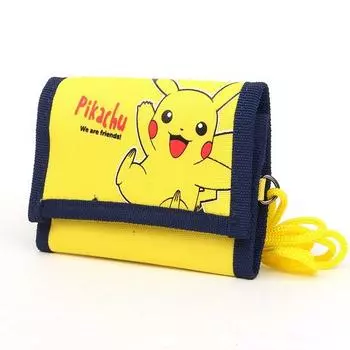 Ожерелье на липучке Pokemon, кошелек для детей, детская карточка, монета, популярные корейские игрушки для малышей