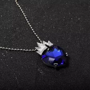 Ожерелье «Наследники фильма» Evie Fairest, красное, синее сердце, Корона, кулон, ожерелье для женщин, ювелирные аксессуары