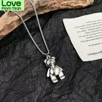 Ожерелье Niche Design Teddy Bear свитер ожерелье для женщин новый тренд личность милый свитер свитер