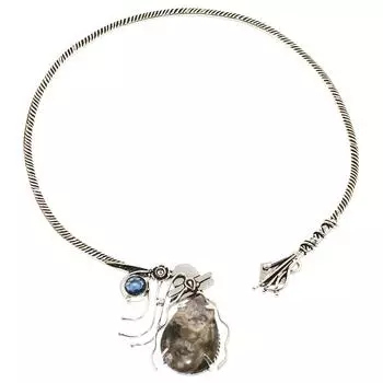 Ожерелье Ocean Jasper Amethyst Gemstone Friend Серебряные украшения 16