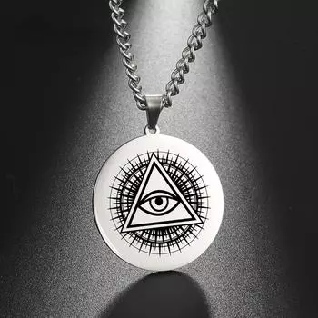 Ожерелье «Око Провидения», ювелирные изделия, всевидящее око, кулон, ожерелья из нержавеющей стали, религиозные украшения