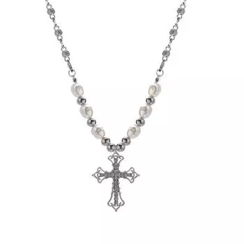 Ожерелье Персонализированный Винтажный Жемчужный Кулон Аксессуары Хип-Хоп Танцевальное Ожерелье Мужская и Женская Мода