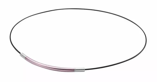 Ожерелье phiten RAKUWA Neck Wire EXTREME Round 50 см Phiten Advanced Technology Pink/Silver [Жесткие плечи] [Жесткая шея] [Использует Metax]