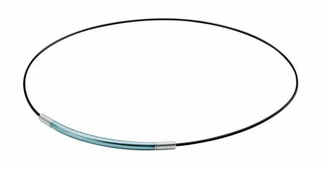 Ожерелье phiten RAKUWA Neck Wire EXTREME Round 50 см Phiten Advanced Technology Blue/Silver [Жесткие плечи] [Жесткая шея] [Использует Metax]