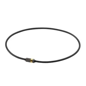 Ожерелье phiten RAKUWA с магнитной насечкой на шею 50 см для снятия застойной крови у мужчин, черное/золотое [Застывшие плечи] [Застывшая шея] [Улучшает застой] [Застой