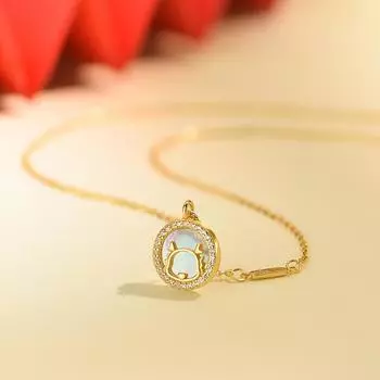 Ожерелье Ping An Dragon, агатовая ракушка, китайский стиль, приветствие нового Цзилуна