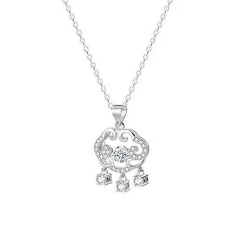 Ожерелье Ping An Lock, изысканный классический темперамент, аксессуары в национальном стиле, легкая роскошь и передовой смысл, ошейник-цепочка для женщин