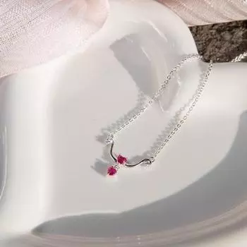 Ожерелье Pink Love, женское, легкое, роскошное, одна стрела через сердце, циркон, прочная цепочка из нержавеющей стали, цепочка в форме сердца купидона на ключицу