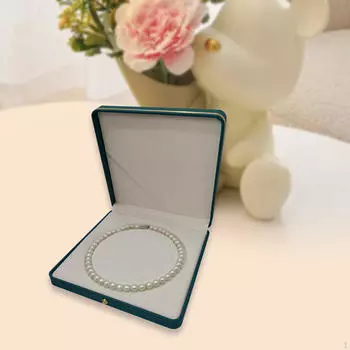 Ожерелье, подарочная коробка для ювелирных изделий, роскошный браслет, универсальный бархатный держатель с крышкой зелёный