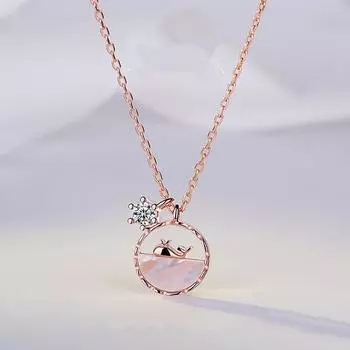 Ожерелье-подвеска из стерлингового серебра 925 пробы с кристаллами и кисточкой из круглой бусины для женщин и девочек, ювелирные изделия для свадебной вечеринки, колье-воротник