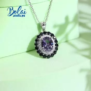 Ожерелье-подвеска из стерлингового серебра 925 пробы с изменением цвета Александра, изысканные украшения для женщин, хороший подарок m фиолетовый