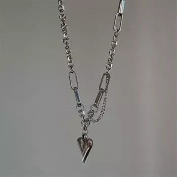 Ожерелье-подвеска из стерлингового серебра 925 пробы с подвеской в виде сердца для женщин и девочек, вечерние украшения, колье-воротник Dz802