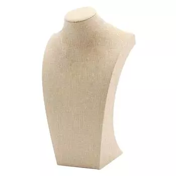 Ожерелье, подвеска, подставка для бюста, подставка для манекена, лен, 235*390 мм c 175290mm бежевый