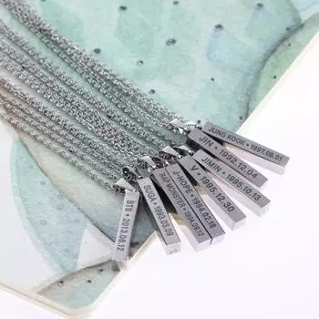 Ожерелье с подвеской в виде кубоида, эстетичное, яркое, блестящее, геометрическое, для женщин и мужчин, звездное, членское, цепочное ожерелье для группы B