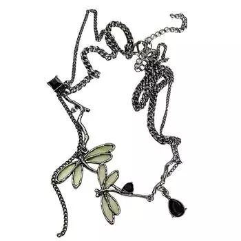 Ожерелье-подвеска «Стрекозы» Уникальная ключичная цепочка Регулируемая длина Цепочка на шею Модный чокер Аксессуар для трендсеттеров