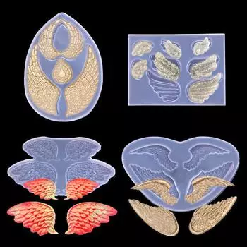 Ожерелье, подвеска, украшения, изготовление сахара, перо, смола, крылья, силиконовая форма, изготовление ювелирных изделий Type 2