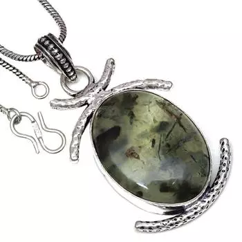 Ожерелье Prehnite Marlene Gemstone Handmade Antique Jewelry 2