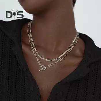 Ожерелье Процесс гальванизации Изысканное мастерство Легкая удобная одежда Идеально подходит для платьев, пальто, топов, спортивных брюк, свиданий, повседневной одежды серебряный