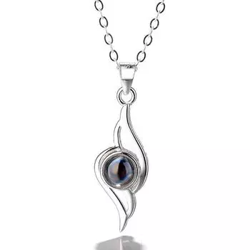 Ожерелье-проекция «Слезы ангела» для женщин с красочными фотографиями и именами по индивидуальному заказу